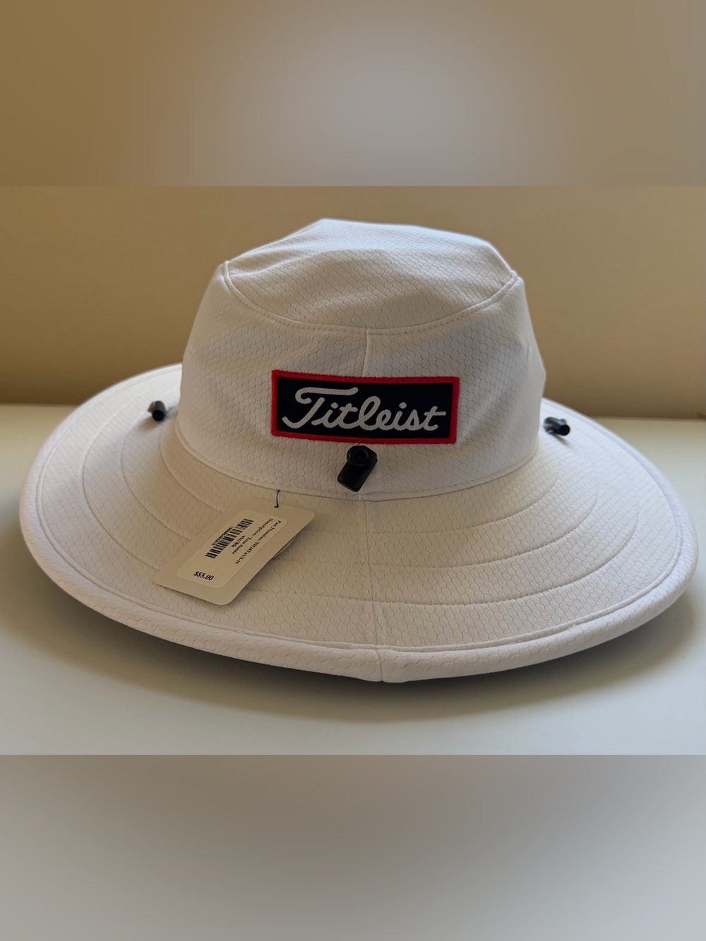 NWT - Titleist Men's Tour Aussie Golf Bucket Hat - White Black - Picture 7 of 13